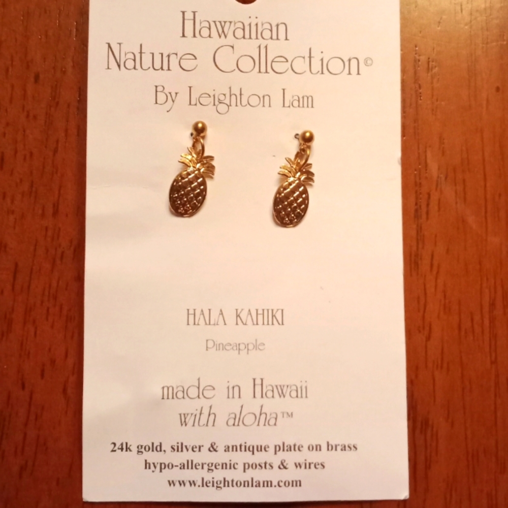 Leighton Lam pineapple earrings.